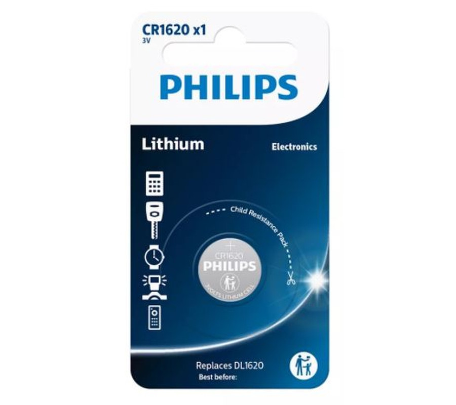 BATERIA CR1620 3.0V (16,0X2,0) LITHIUM BLISTER 1SZT. (CENA ZA SZT/SPRZEDAŻ W WIELOKROTNOŚCI 10 SZT.)