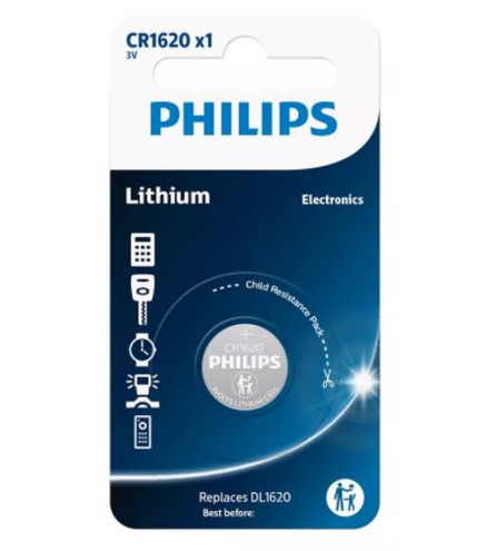 BATERIA CR1620 3.0V (16,0X2,0) LITHIUM BLISTER 1SZT. (CENA ZA SZT/SPRZEDAŻ W WIELOKROTNOŚCI 10 SZT.)