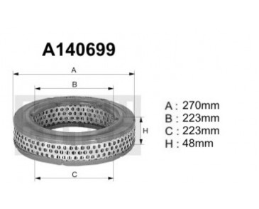 A140699 (AR233) Filtr powietrzaDENCKERMANN