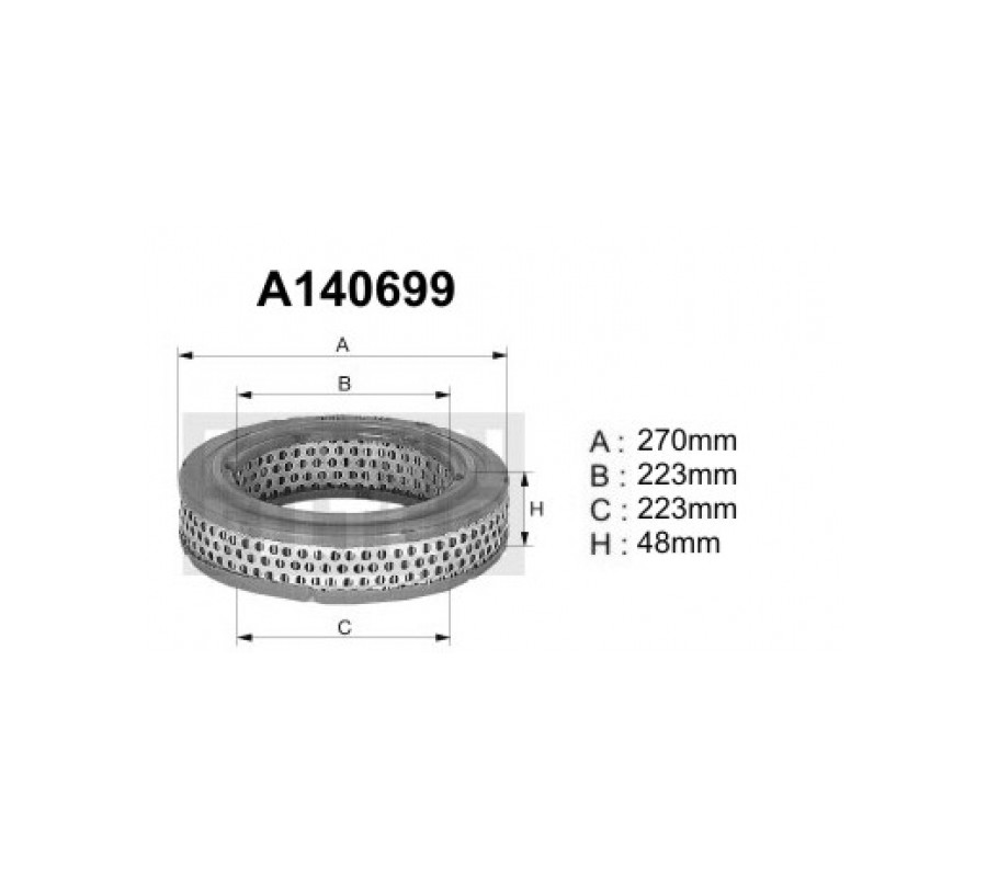 A140699 (AR233) Filtr powietrzaDENCKERMANN