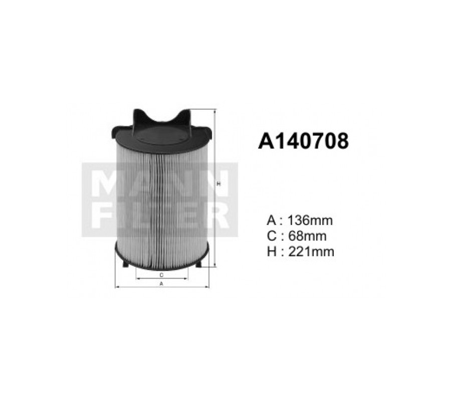 A140708 (AK370) Filtr powietrzaDENCKERMANN