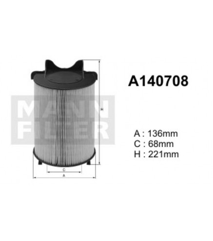 A140708 (AK370) Filtr powietrzaDENCKERMANN