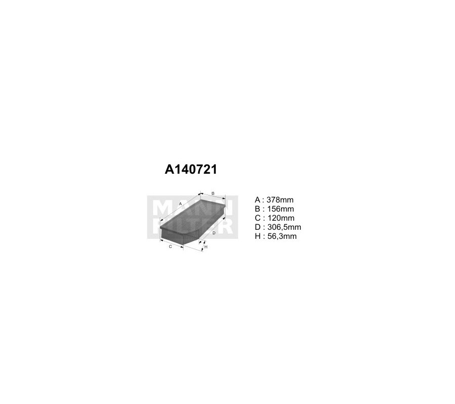 A140721 (AP118/9 ) Filtr powietrzaDENCKERMANN