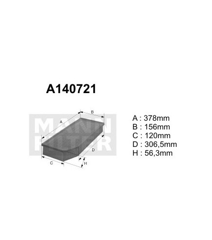 A140721 (AP118/9 ) Filtr powietrzaDENCKERMANN