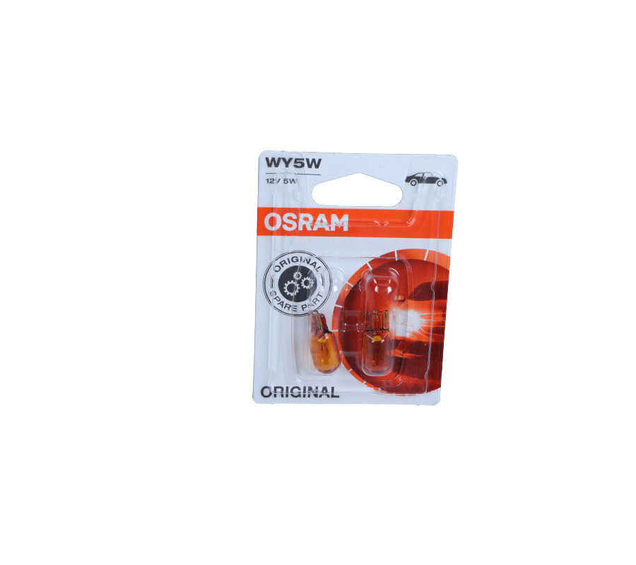 ŻARÓWKA WY5W 12V/5W W2,1X9,5D (CAŁOSZKLANA) ORIGINAL 12V BLISTER 2SZT