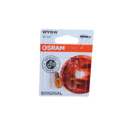 ŻARÓWKA WY5W 12V/5W W2,1X9,5D (CAŁOSZKLANA) ORIGINAL 12V BLISTER 2SZT