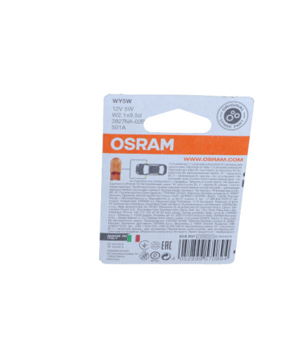 ŻARÓWKA WY5W 12V/5W W2,1X9,5D (CAŁOSZKLANA) ORIGINAL 12V BLISTER 2SZT