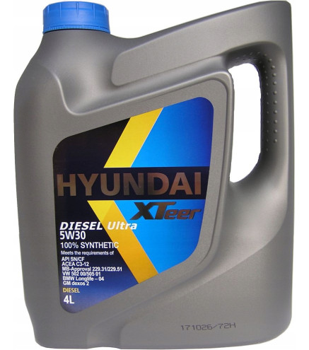 HYUNDAI XTeer 5W30 5W-30 Diesel ULTRA -4L olej OEM