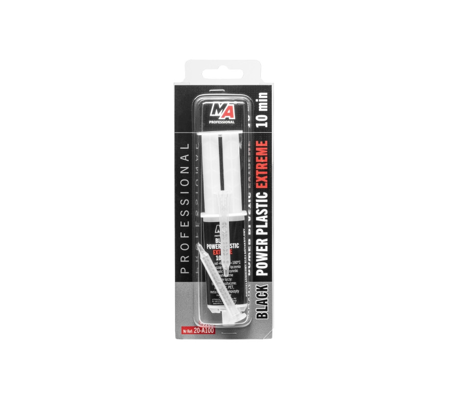 KLEJ POWER PLASTIC EXTREME CZARNY 25ML + MIKSERY / MA PROFESSIONAL