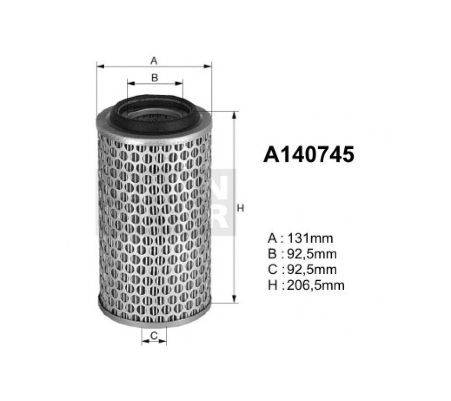 A140745 (AR257/3) Filtr powietrzaDENCKERMANN