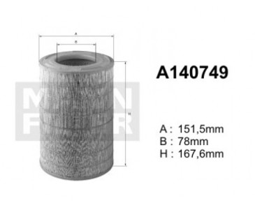 A140749 (AR371/2)  Filtr powietrzaDENCKERMANN