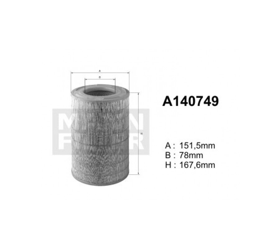 A140749 (AR371/2)  Filtr powietrzaDENCKERMANN
