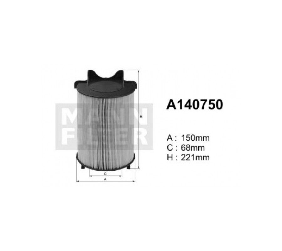 A140750 (AK370/1) Filtr powietrzaDENCKERMANN