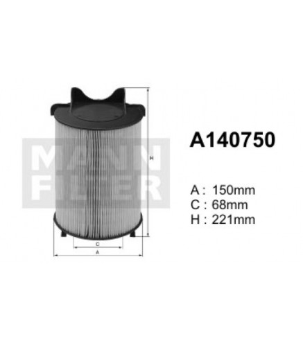 A140750 (AK370/1) Filtr powietrzaDENCKERMANN