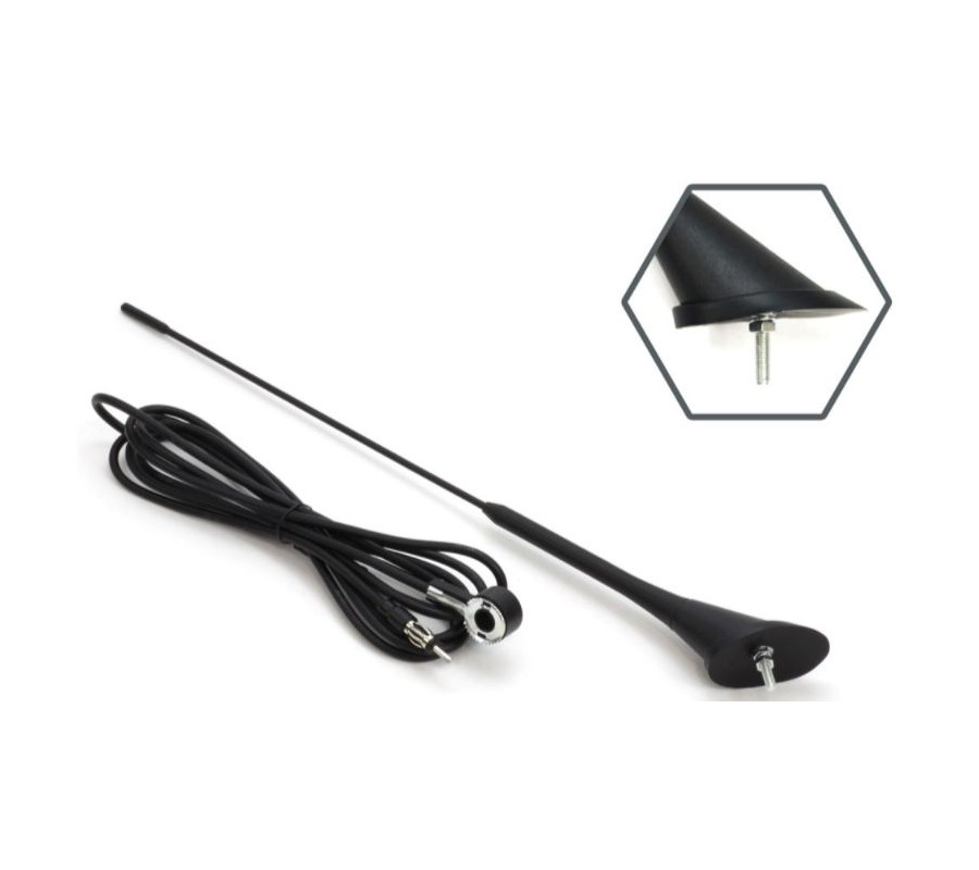 ANTENA SAMOCHODOWA 40CM 5MM ADAPTER 3M