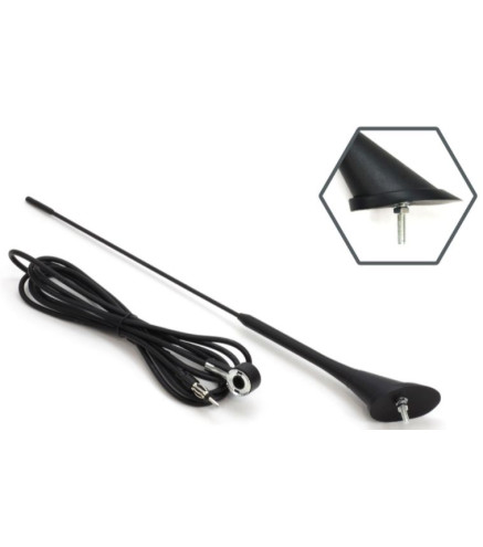 ANTENA SAMOCHODOWA 40CM 5MM ADAPTER 3M