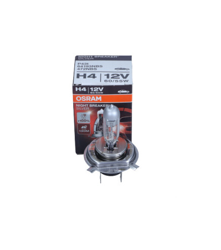 ŻARÓWKA H4 12V/60/55W P43T +100% NIGHT BREAKER SILVER