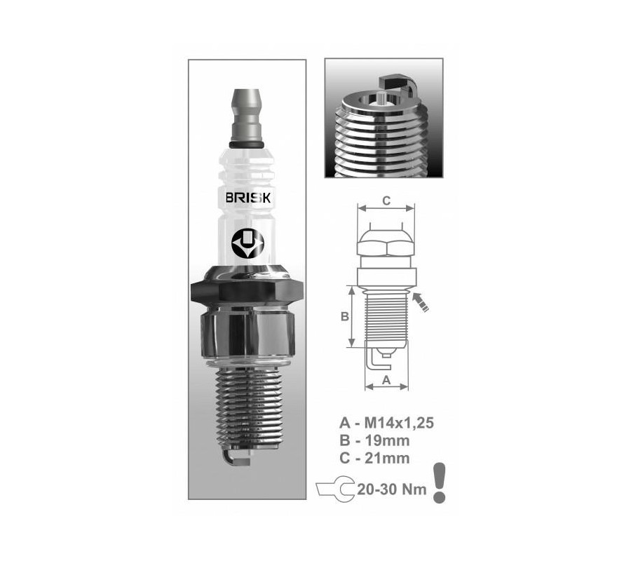 LR10SL (1533) świeca zapłonowa BRISKSilver Racing - spark plug