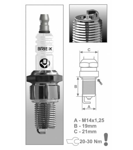 LR10SL (1533) świeca zapłonowa BRISKSilver Racing - spark plug