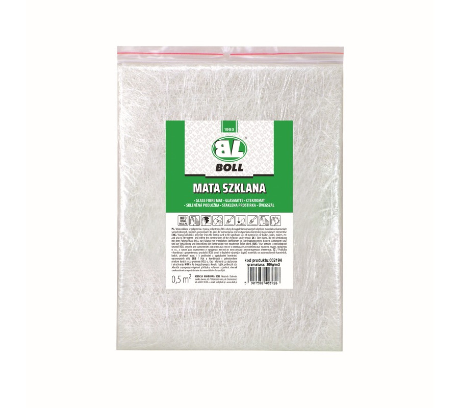 MATA SZKLANA 300G/M2 , WYMIAR 0,5M2 / BOLL