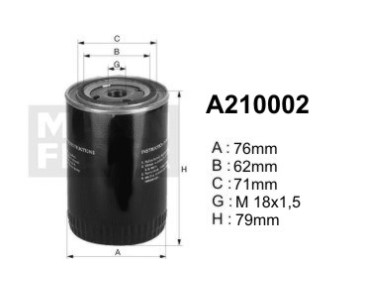 A210002 (OP570) filtr olejuDENCKERMANN