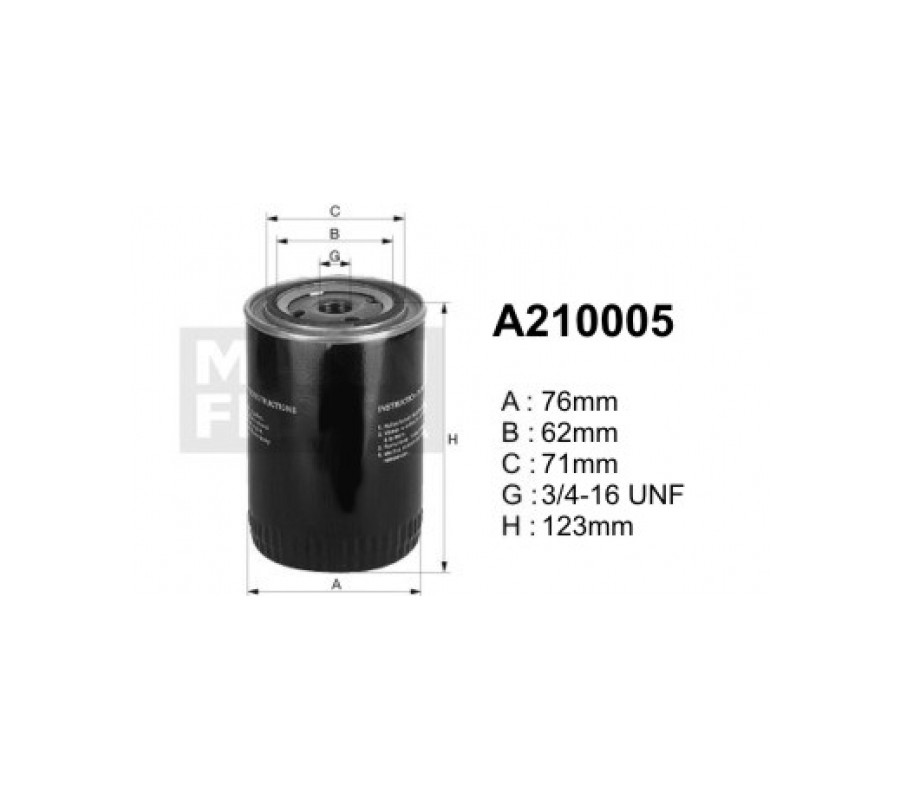 A210005  filtr oleju