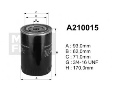 A210015 (OP574) filtr olejuDENCKERMANN