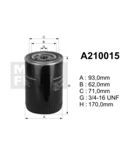 A210015 (OP574) filtr olejuDENCKERMANN