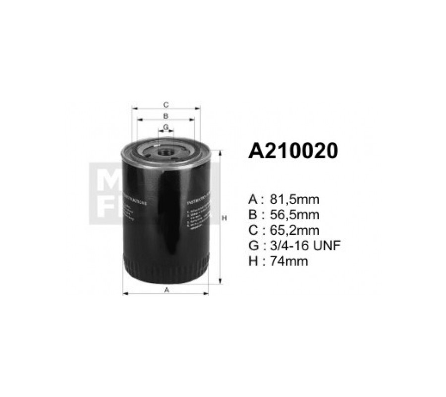 A210020 (OP539) filtr olejuDENCKERMANN