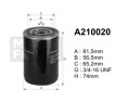 A210020 (OP539) filtr olejuDENCKERMANN
