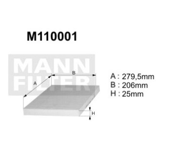 M110001 (K1006, M110375) filtr kabinowyDENCKERMANN