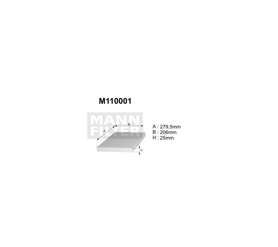 M110001 (K1006, M110375) filtr kabinowyDENCKERMANN