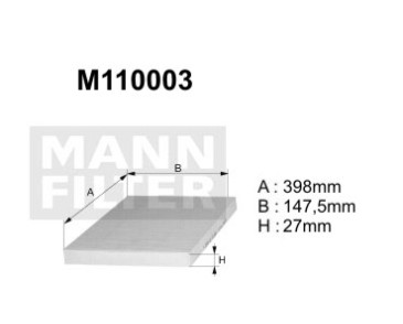 M110003 (K1004, M110109) filtr kabinowyDENCKERMANN