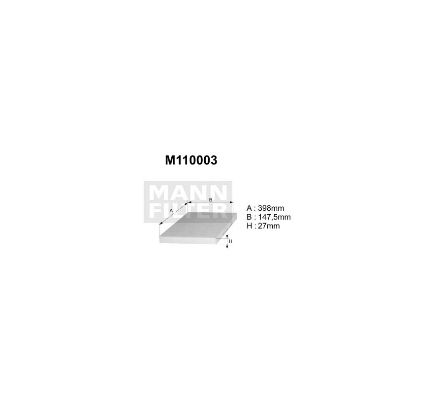 M110003 (K1004, M110109) filtr kabinowyDENCKERMANN