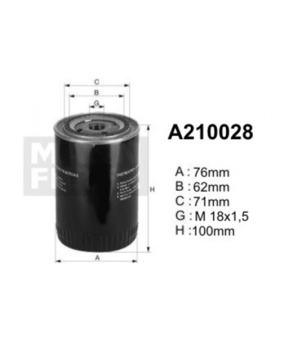 A210028 (OP541)  filtr oleju