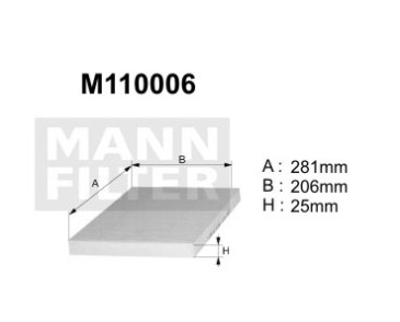 M110006 (K1006A) filtr kabinowyDENCKERMANN