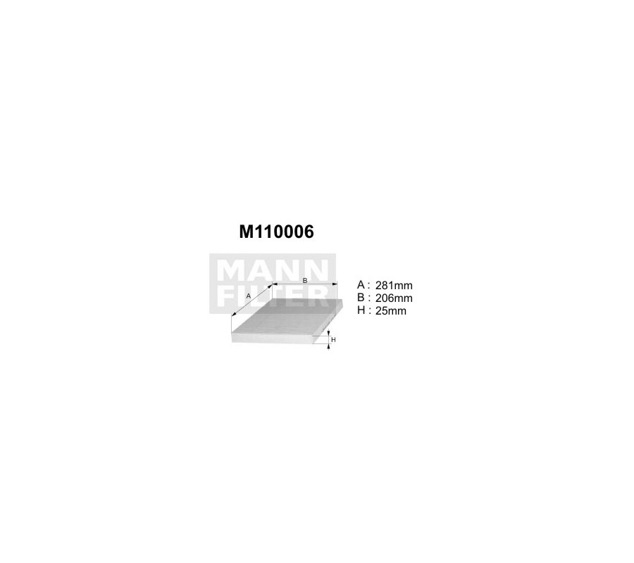 M110006 (K1006A) filtr kabinowyDENCKERMANN