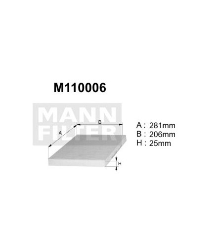 M110006 (K1006A) filtr kabinowyDENCKERMANN