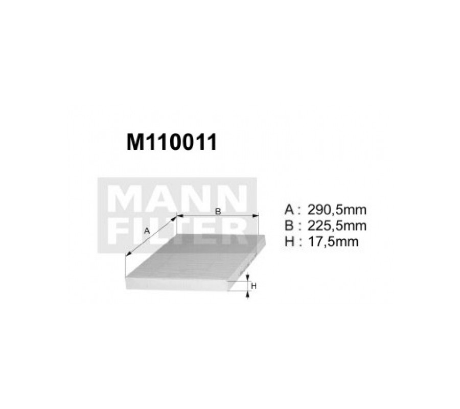M110011 (K1001)  Filtr kabinowyDENCKERMANN