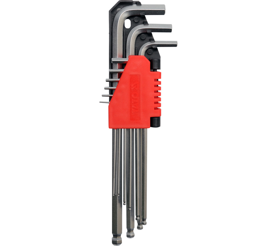 KLUCZE HEX KULKA 9CZ.1,5-10MM DŁUGIE CRV