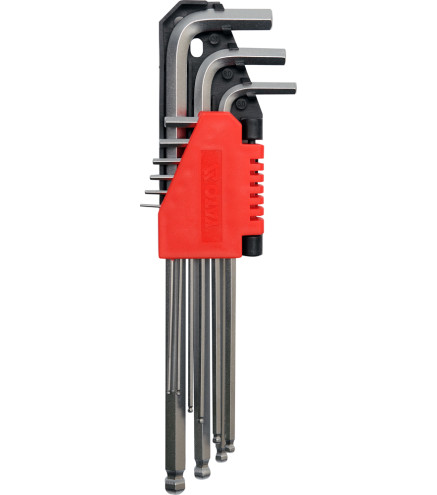 KLUCZE HEX KULKA 9CZ.1,5-10MM DŁUGIE CRV