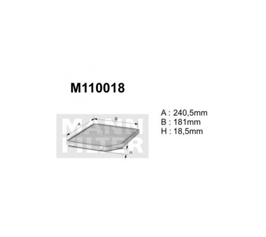M110018 (K1022, M110353)  Filtr kabinowyDENCKERMANN