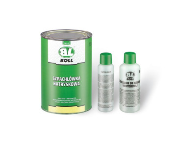 SZPACHLÓWKA NATRYSKOWA 1,15KG / UTWARDZACZ 50ML / ROZCIEŃCZALNIK 80ML / ZESTAW / BOLL