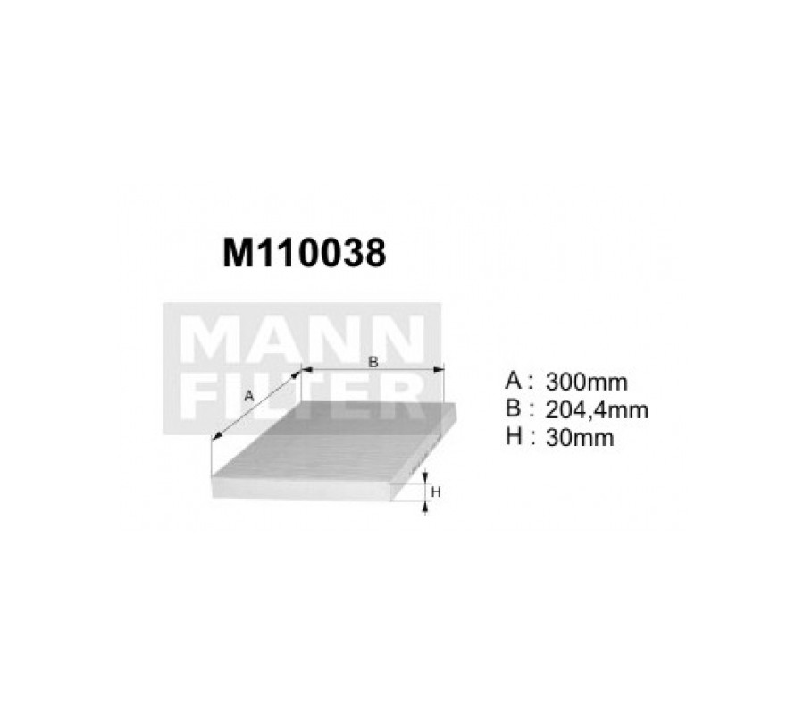 M110038 (K1078A) filtr kabinowyDENCKERMANN