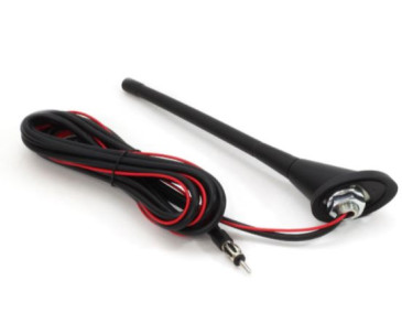 ANTENA SAMOCHODOWA Z WZMACNIACZEM DŁ. 18CM, DŁ. KABLA 3M