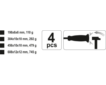 ZESTAW ŁOMÓW 4 SZTUKI