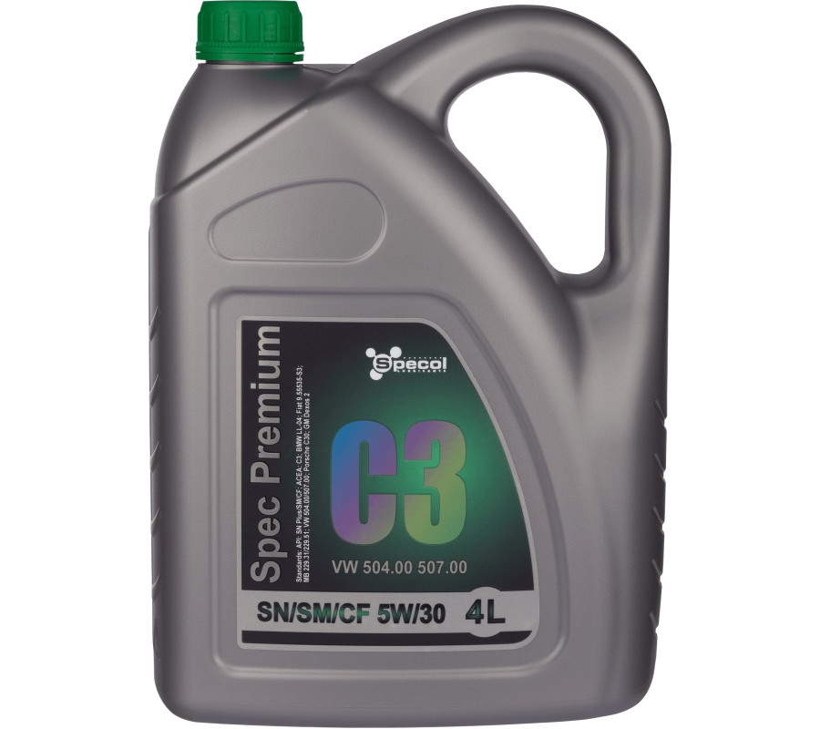 OLEJ SPECOL 5W30 4L PREMIUM C3 / SN PLUS/SM/CF / 504.00 507.00 / LL04 / DEX2 / 229.31 229.51 / C30 / 9.55535-S3