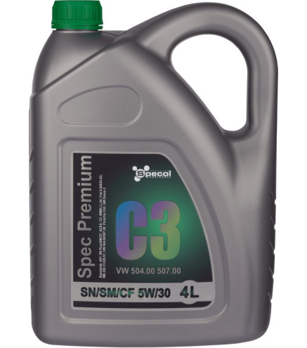 OLEJ SPECOL 5W30 4L PREMIUM C3 / SN PLUS/SM/CF / 504.00 507.00 / LL04 / DEX2 / 229.31 229.51 / C30 / 9.55535-S3
