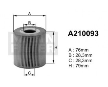 A210093 (OE662) filtr olejuDENCKERMANN