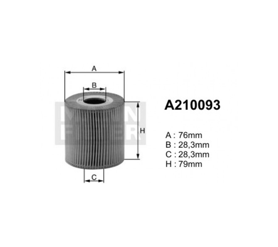 A210093 (OE662) filtr olejuDENCKERMANN